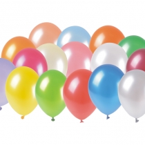 Balóny metalické 28cm 100ks mix farieb